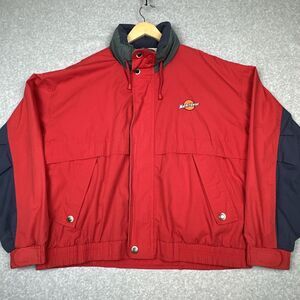 VTG Swingster Bomber Jacket Mens XL Red Colorblock Manitowoc Making A Murderer‎